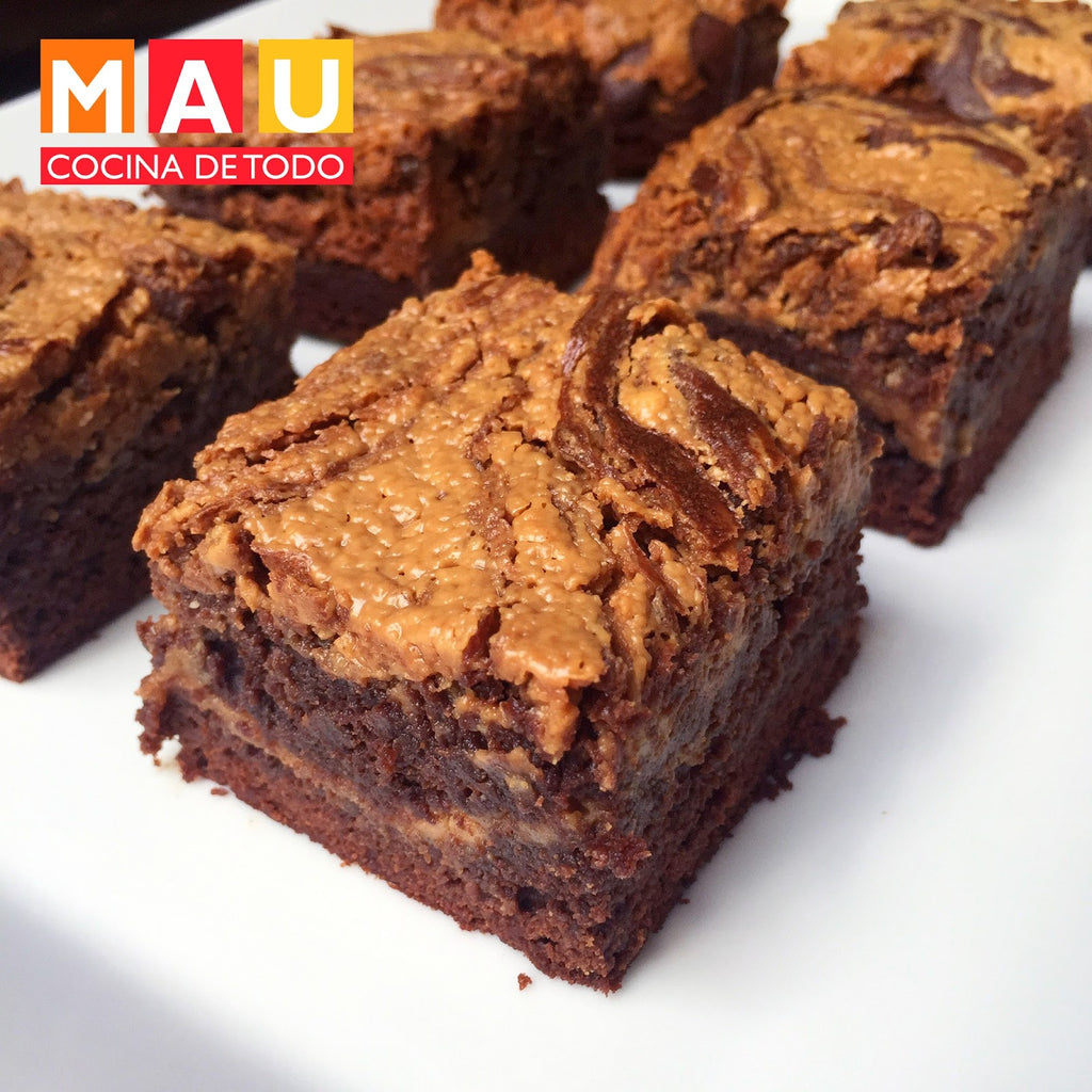 Brownies Marmoleados con Crema de Cacahuate (Peanut Butter)