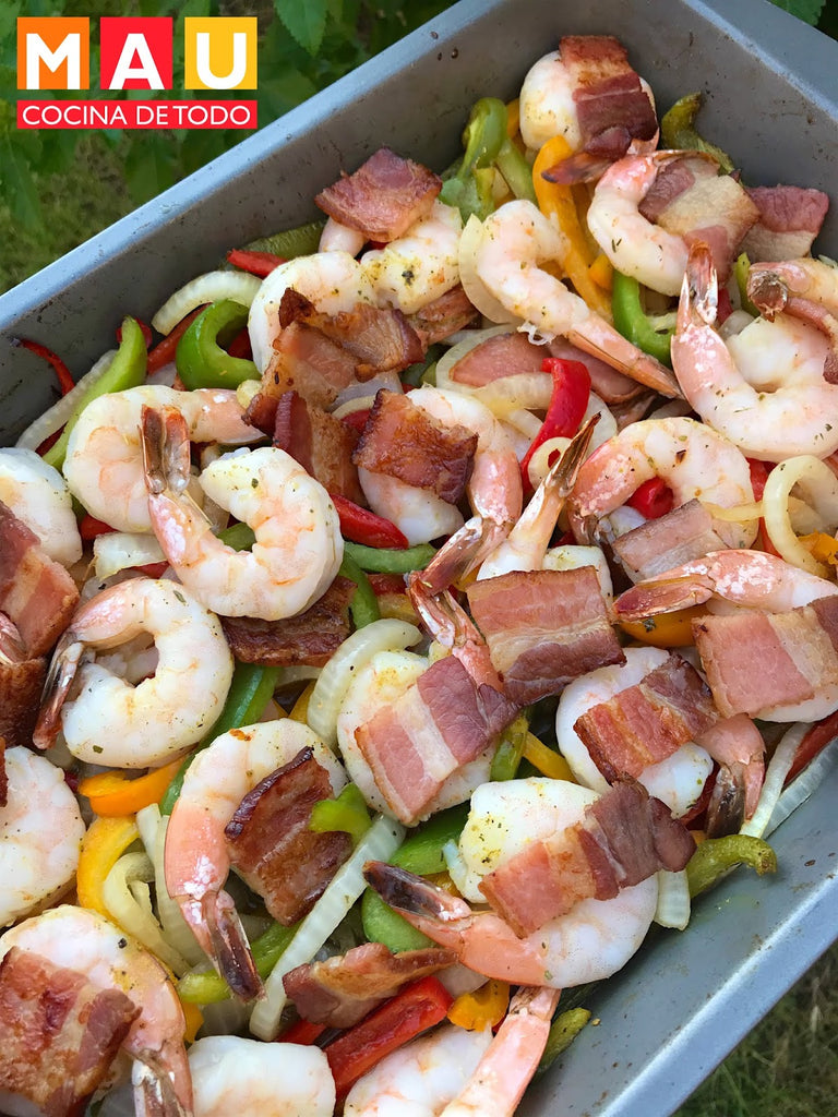 Fajitas de Camarón al Horno