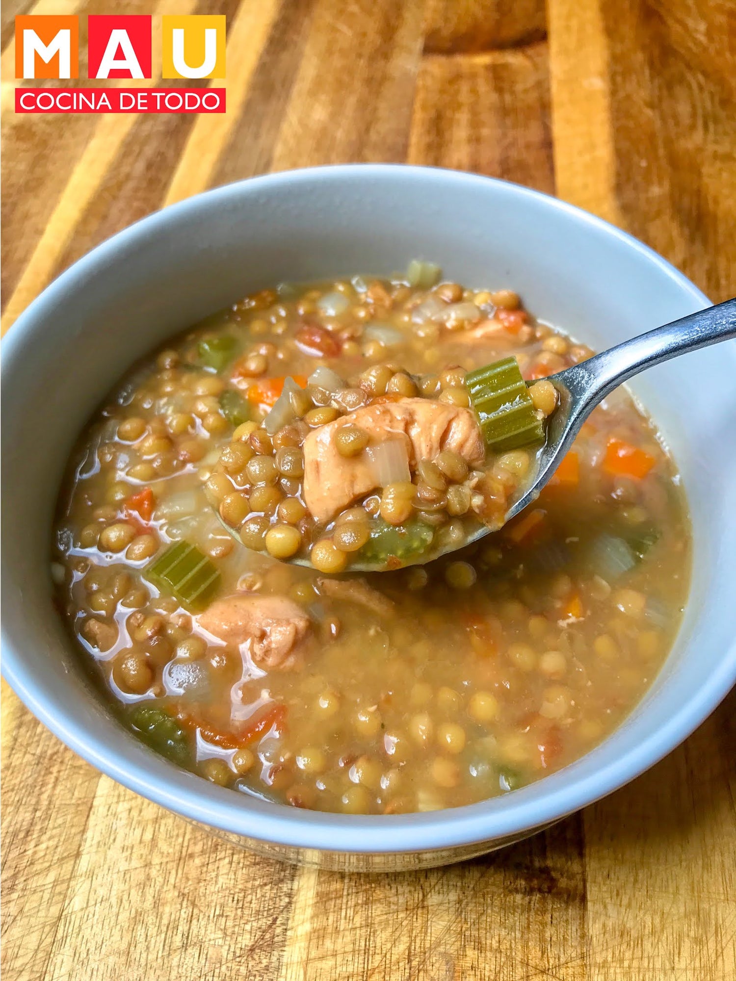 Sopa de Lentejas con Pollo