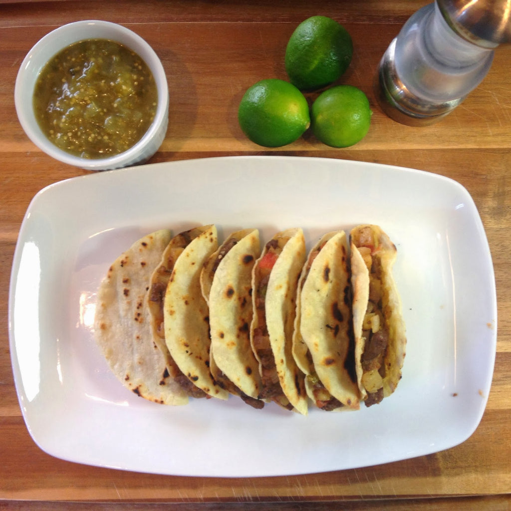 Tacos de Bistec al Albañil