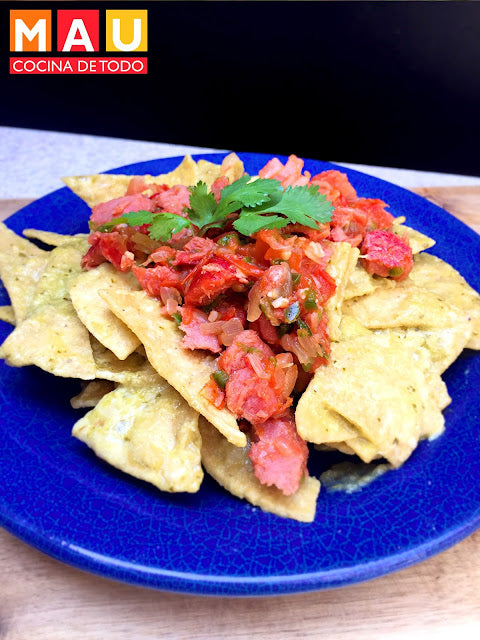 Chilaquiles con Machaca de Marlin