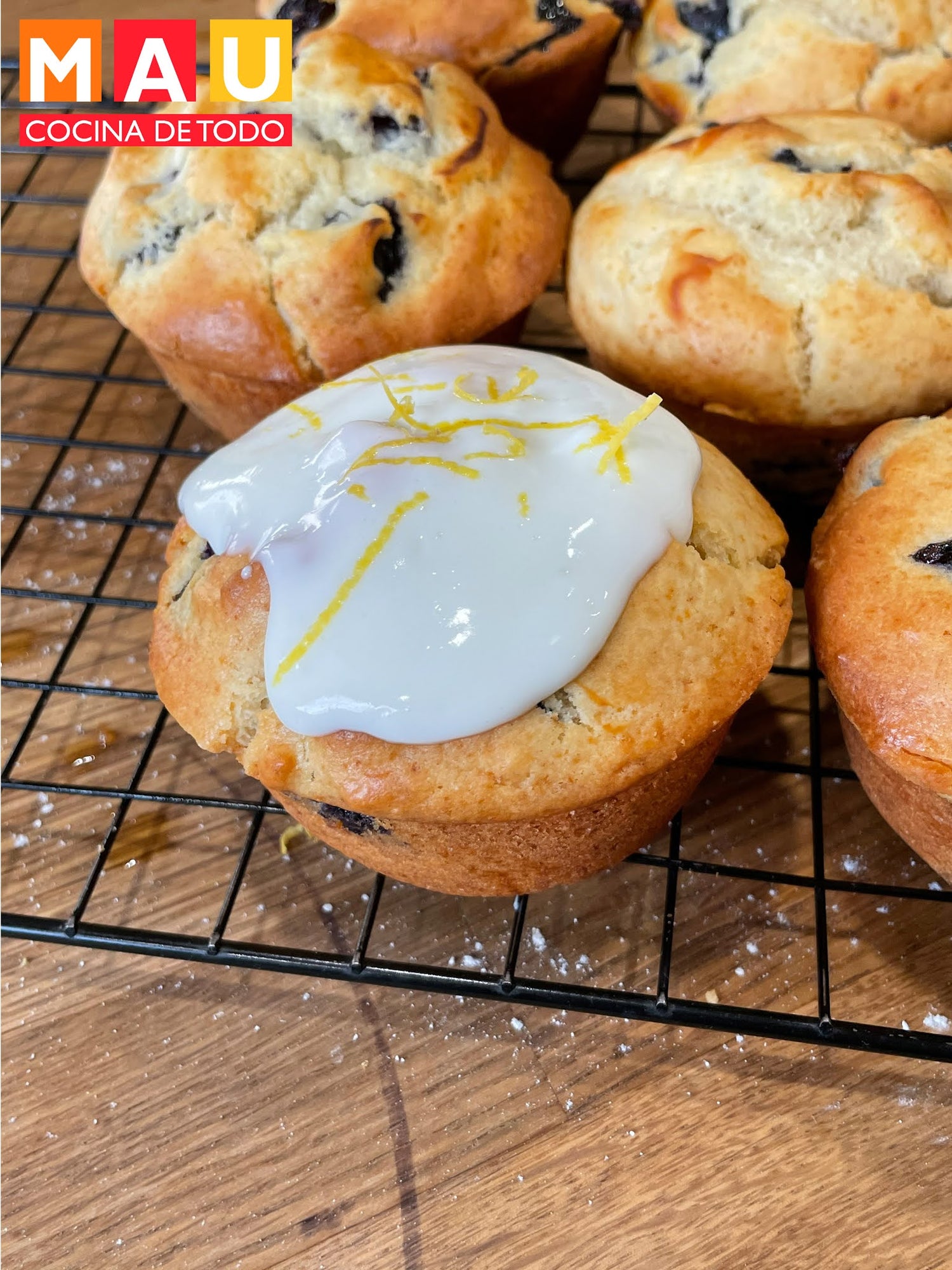 Muffins de Blueberry con Limón y Yogurt Griego