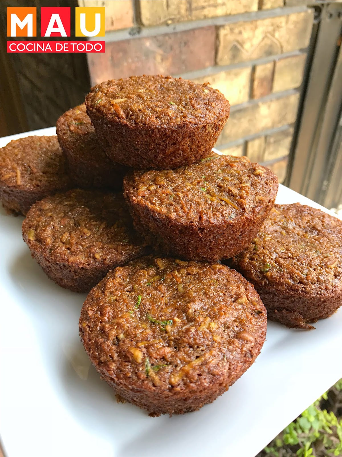 Muffins Integrales con Calabacita, Zanahoria, Manzana, Coco y Nuez