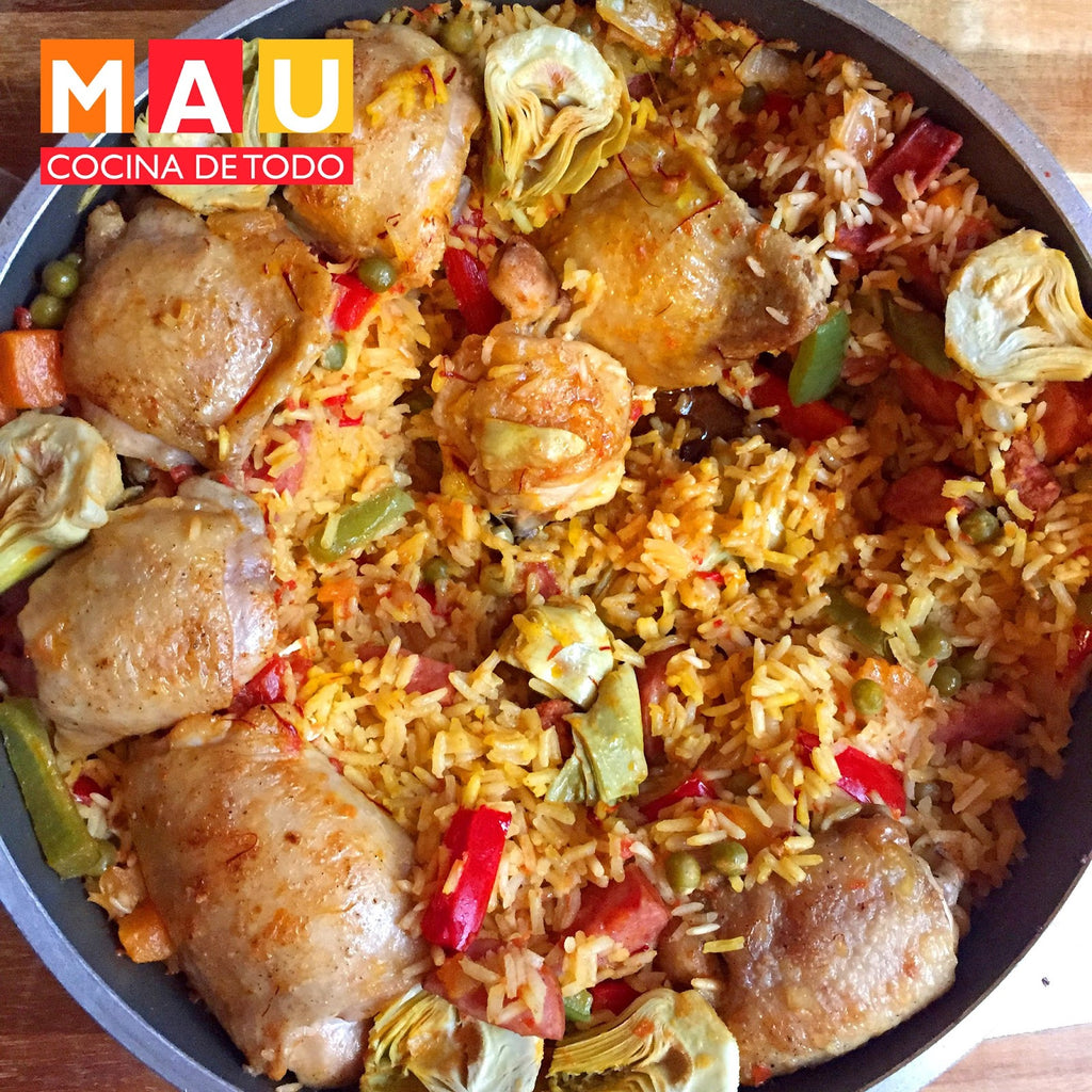 Paella de Pollo y Chorizo