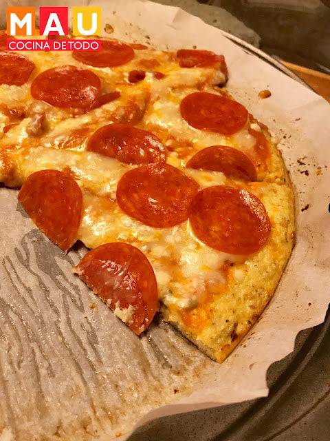 Pizza con Base de Coliflor