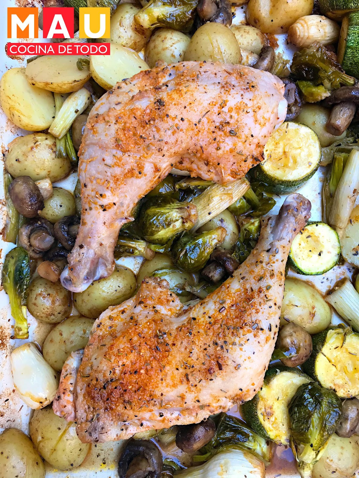 Pollo al Horno con Verduras Rostizadas