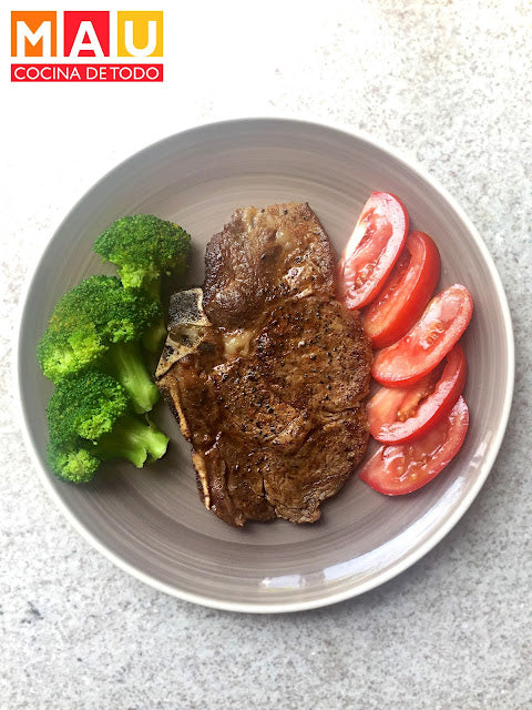 Ribeye al Sarten Para Uno (receta low carb)